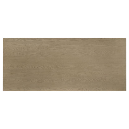 Decker 7-piece 82-inch Rectangular Dining Set Cream and Natural Oak