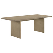 Decker 7-piece 82-inch Rectangular Dining Set Black and Natural Oak