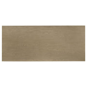 Decker 7-piece 82-inch Rectangular Dining Set Black and Natural Oak