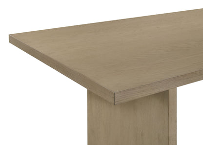 Decker 7-piece 82-inch Rectangular Dining Set Black and Natural Oak