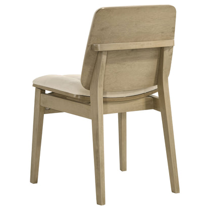 Decker 7-piece 82-inch Rectangular Dining Set Cream and Natural Oak