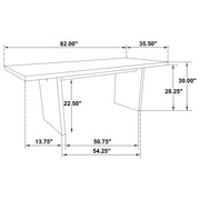 Decker 82-inch Rectangular Wood Dining Table Natural Oak