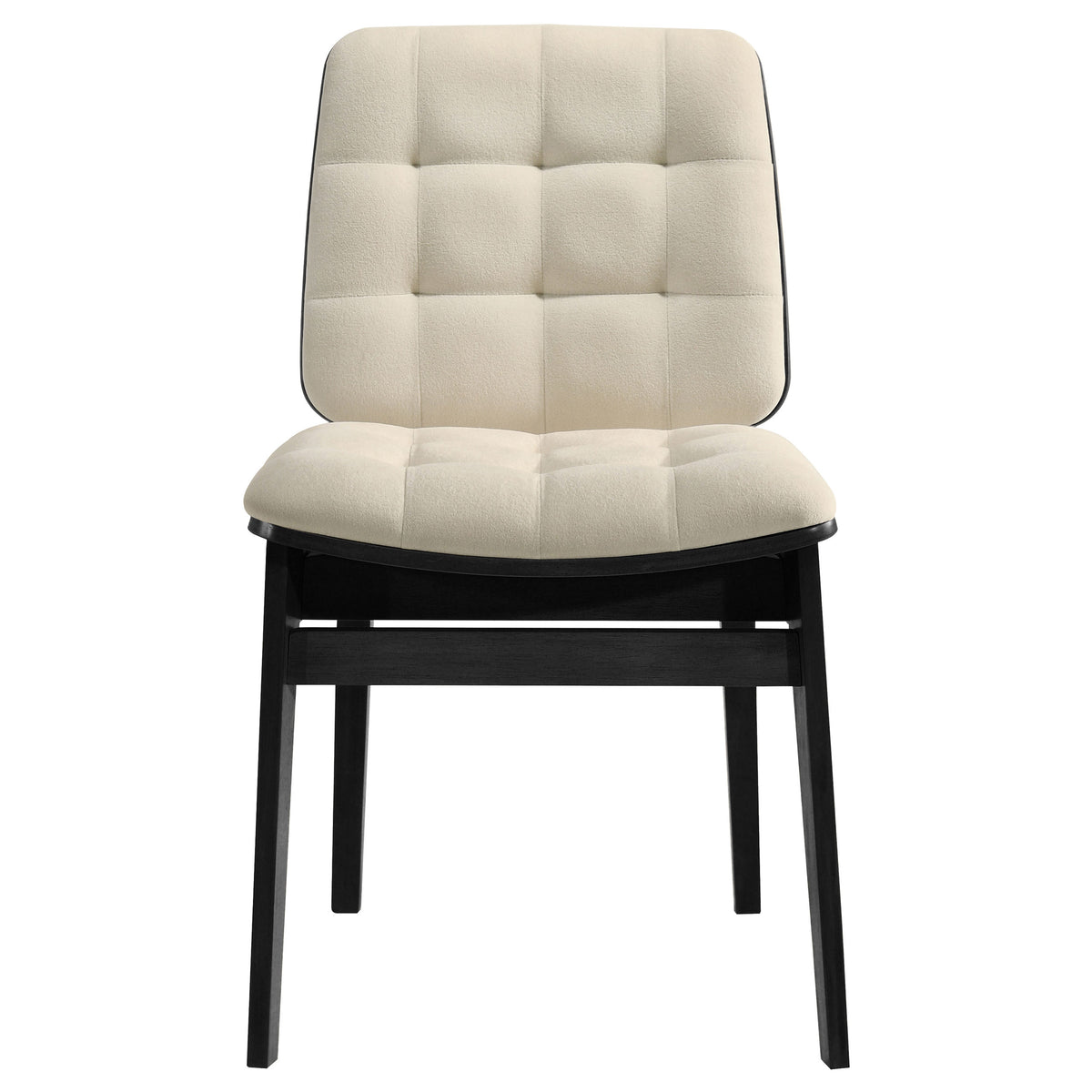 Redbridge Upholstered Side Chair Cream and Black (Set of 2)