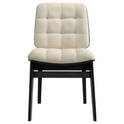 Redbridge Upholstered Side Chair Cream and Black (Set of 2)