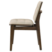 Redbridge Upholstered Side Chair Cream and Walnut (Set of 2)
