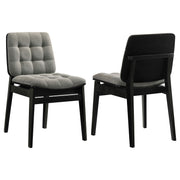 Redbridge Upholstered Side Chair Grey and Black (Set of 2)