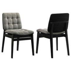 Redbridge Upholstered Side Chair Grey and Black (Set of 2)