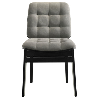 Redbridge Upholstered Side Chair Grey and Black (Set of 2)