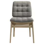 Redbridge Upholstered Side Chair Grey and Natural Oak (Set of 2)