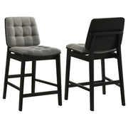 Redbridge Upholstered Counter Chair Grey and Black (Set of 2)