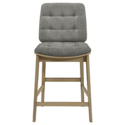 Redbridge Upholstered Counter Chair Grey and Natural Oak (Set of 2)