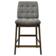 Redbridge Upholstered Counter Chair Grey and Walnut (Set of 2)