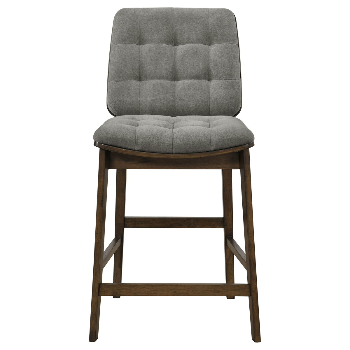Redbridge Upholstered Counter Chair Grey and Walnut (Set of 2)