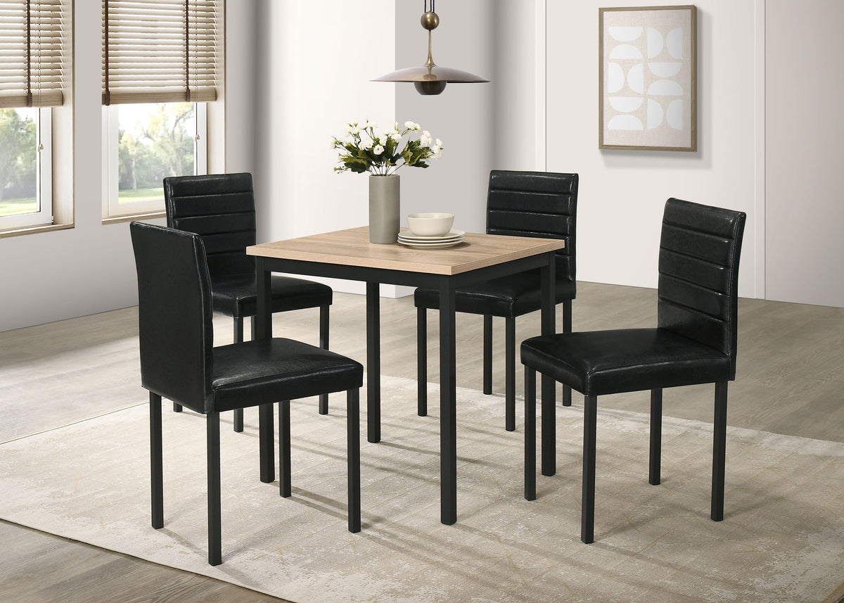 Garza 5-piece Space Saving Rectangular Dining Table Greige Oak