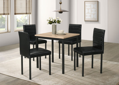 Garza 5-piece Space Saving Rectangular Dining Table Greige Oak