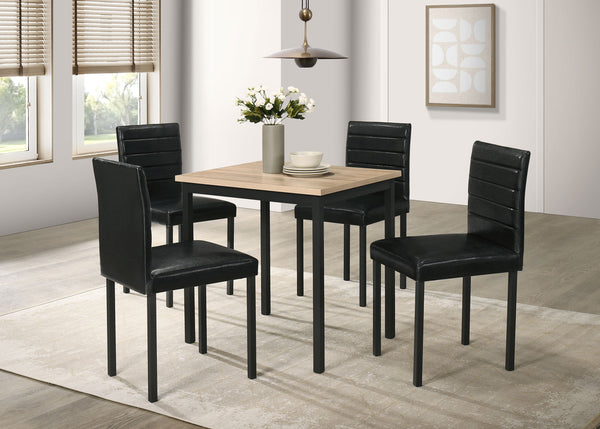 Garza 5-piece Space Saving Rectangular Dining Table Greige Oak