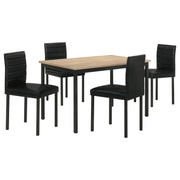 Garza 5-piece Rectangular Dining Table Greige Oak