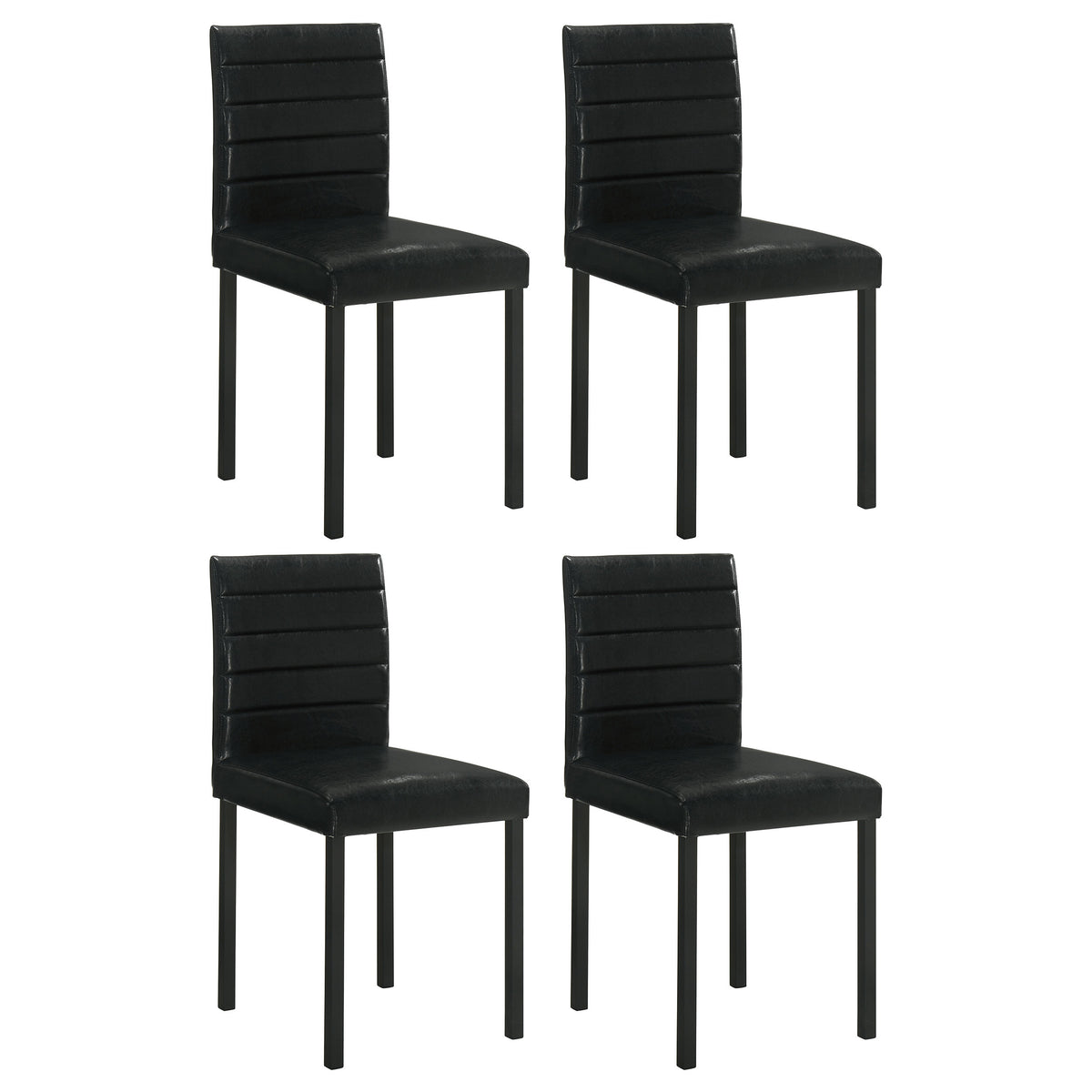 Garza Upholstered Dining Side Chair Black (Set of 4)
