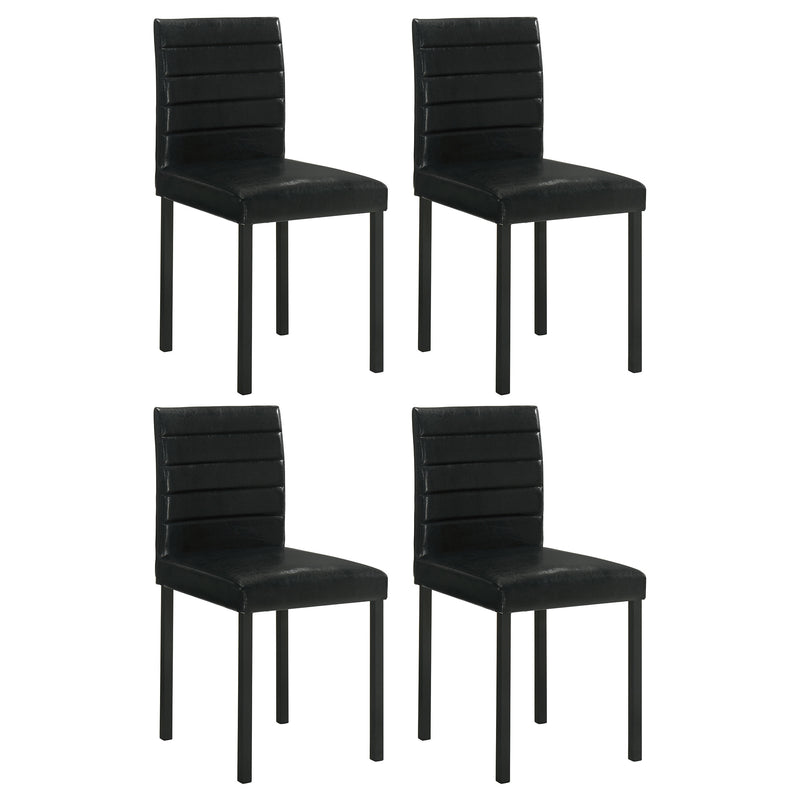Garza Upholstered Dining Side Chair Black (Set of 4)