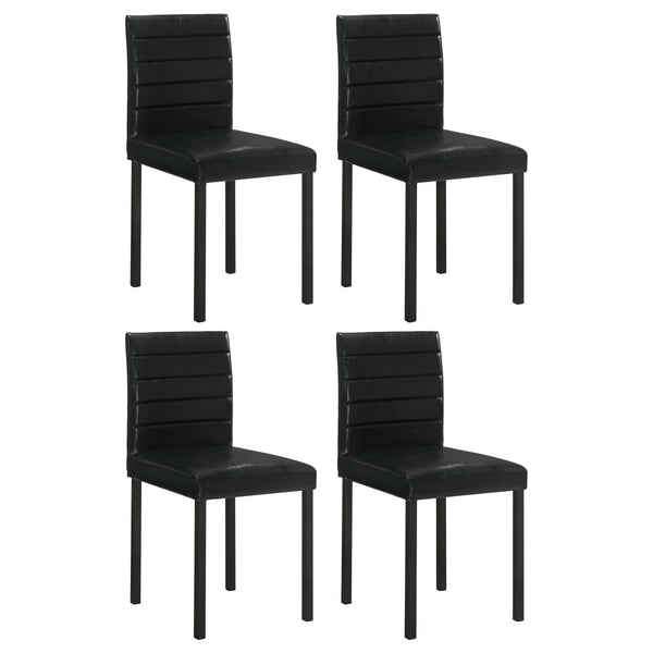 Garza Upholstered Dining Side Chair Black (Set of 4)