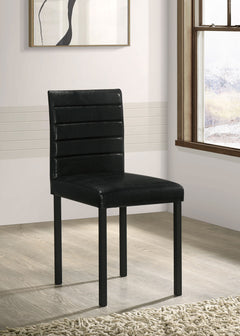 Garza Upholstered Dining Side Chair Black (Set of 4)