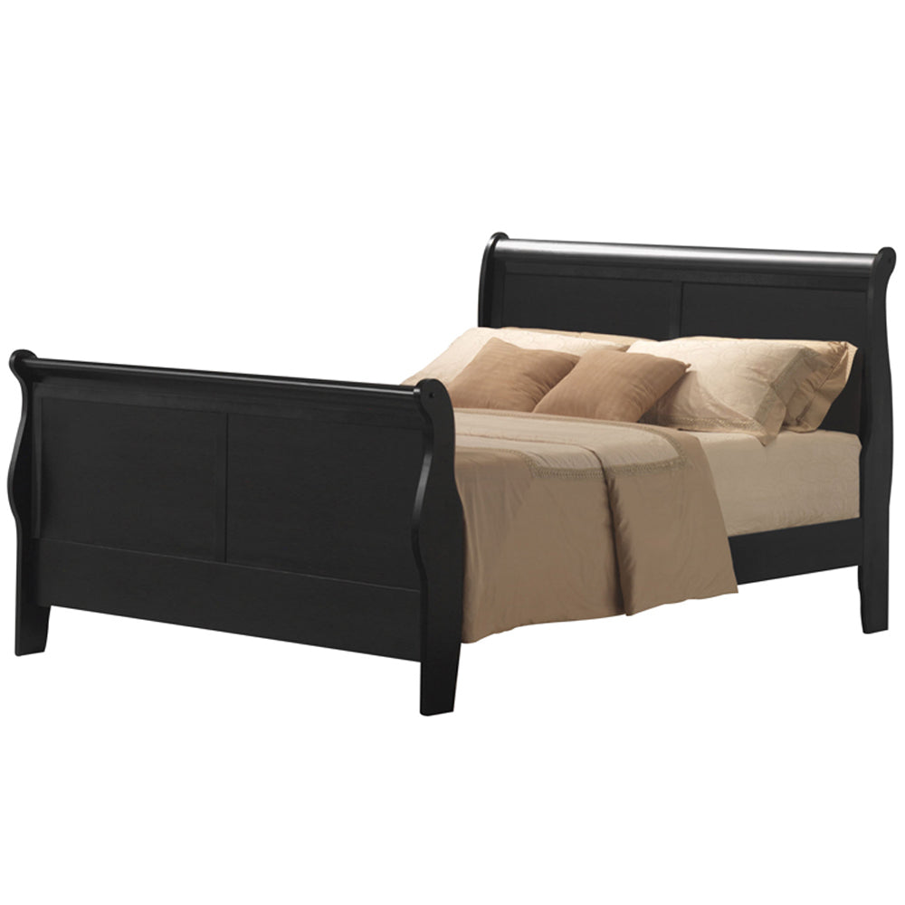 Louis Philippe III Queen Bed - Black
