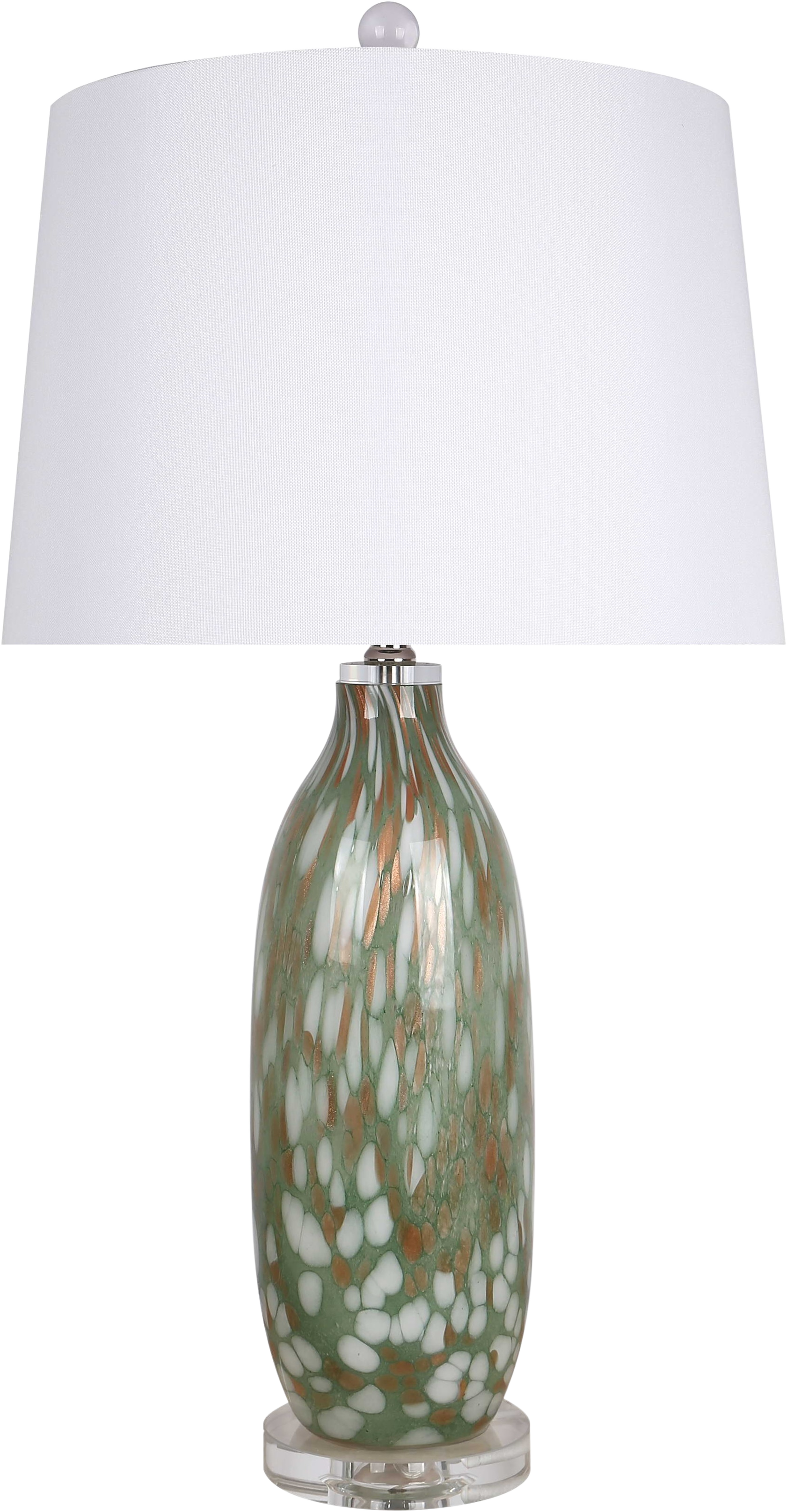 Verdant Glow Art Glass Table Lamp (Case Pack 2)