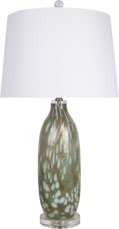 Verdant Glow Art Glass Table Lamp (Case Pack 2)