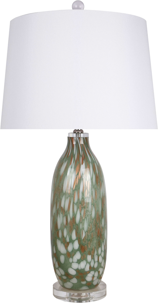 Verdant Glow Art Glass Table Lamp (Case Pack 2)