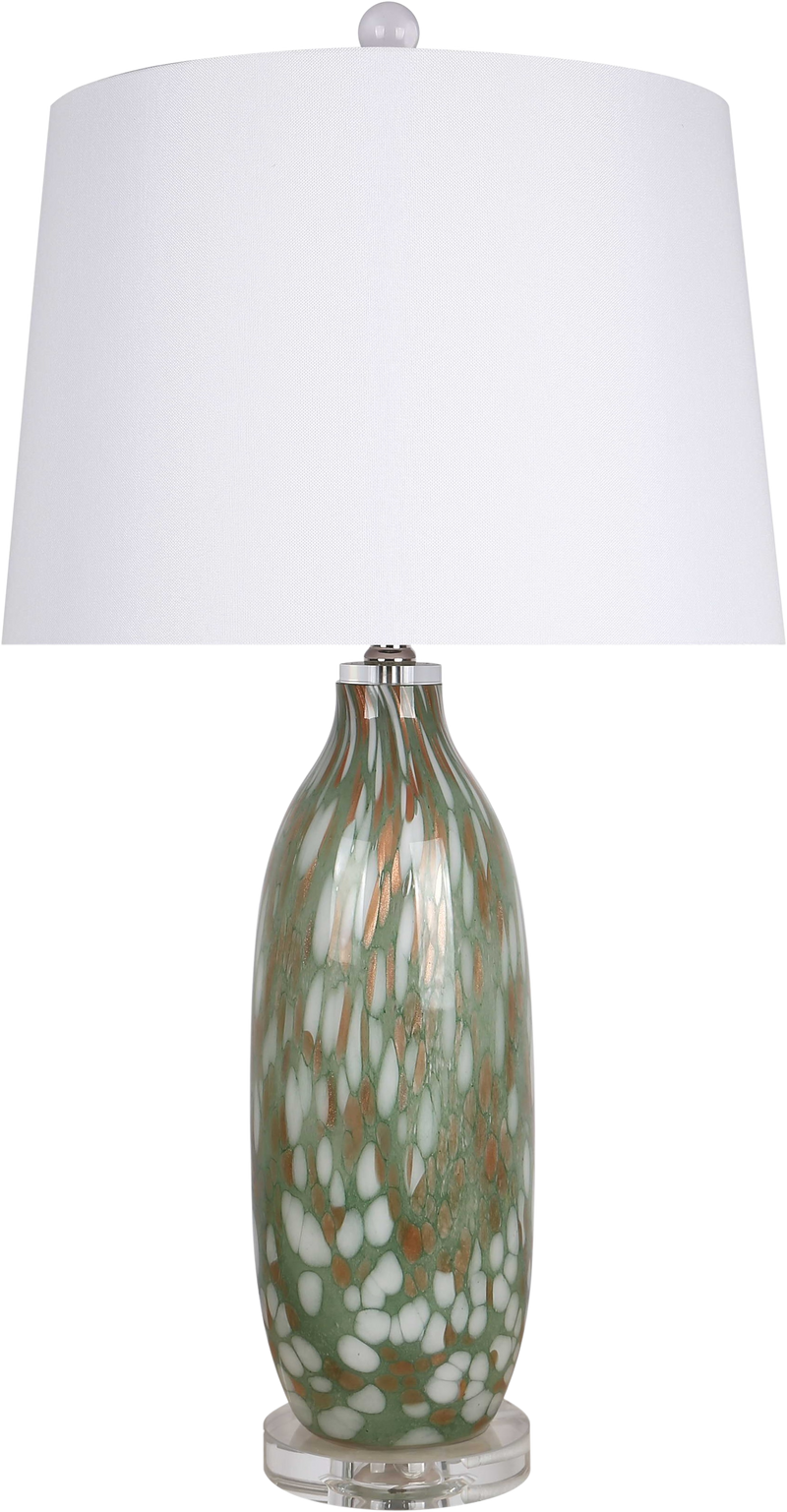 Verdant Glow Art Glass Table Lamp (Case Pack 2)