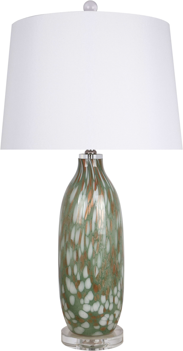 Verdant Glow Art Glass Table Lamp (Case Pack 2)