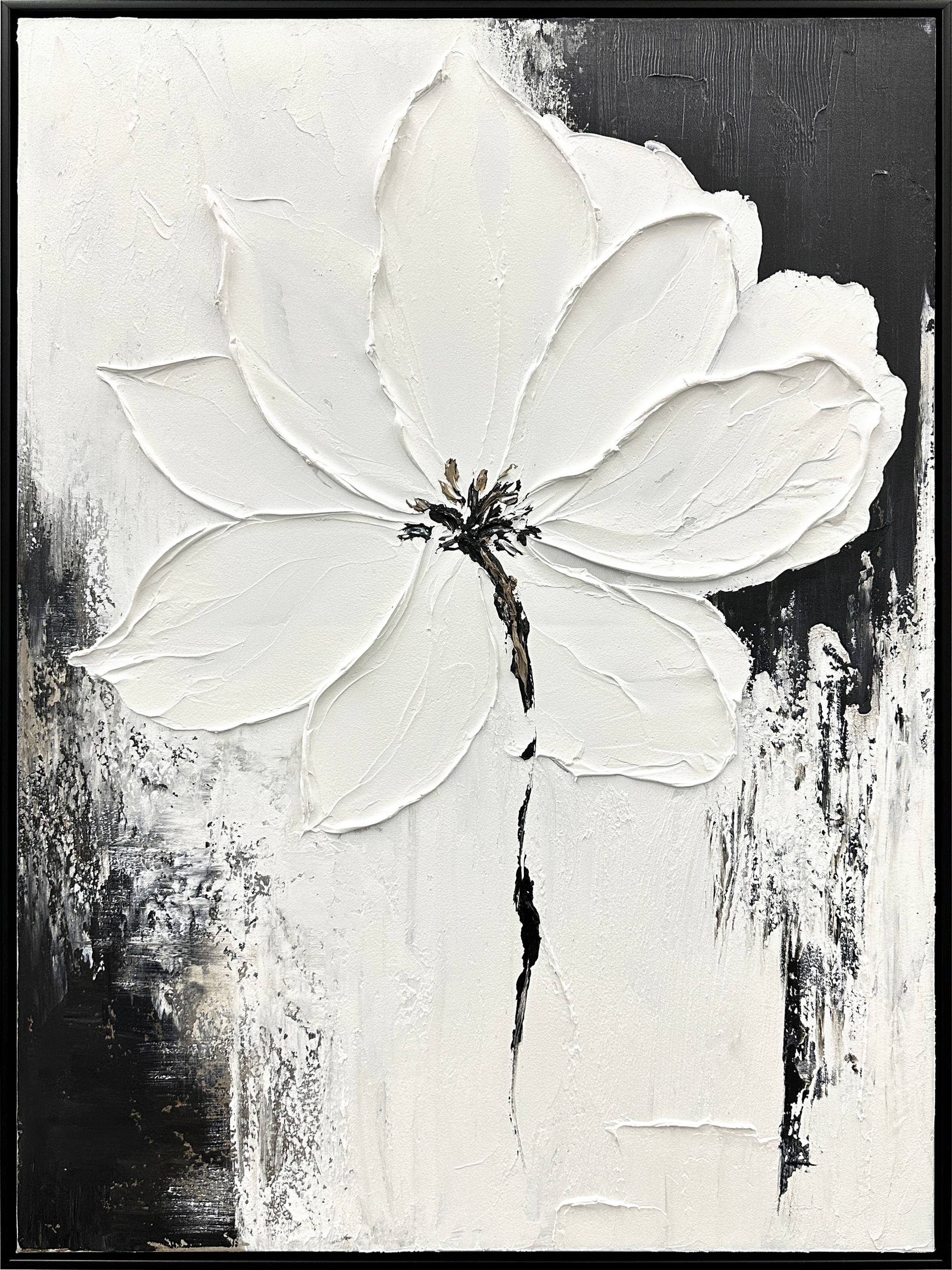 Ethereal Blossom II Hand-painted Canvas in Frame