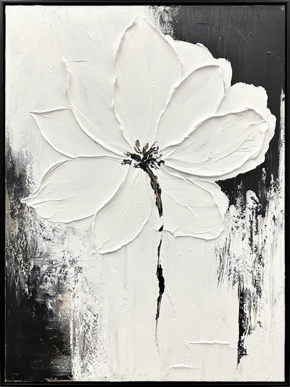 Ethereal Blossom II Hand-painted Canvas in Frame