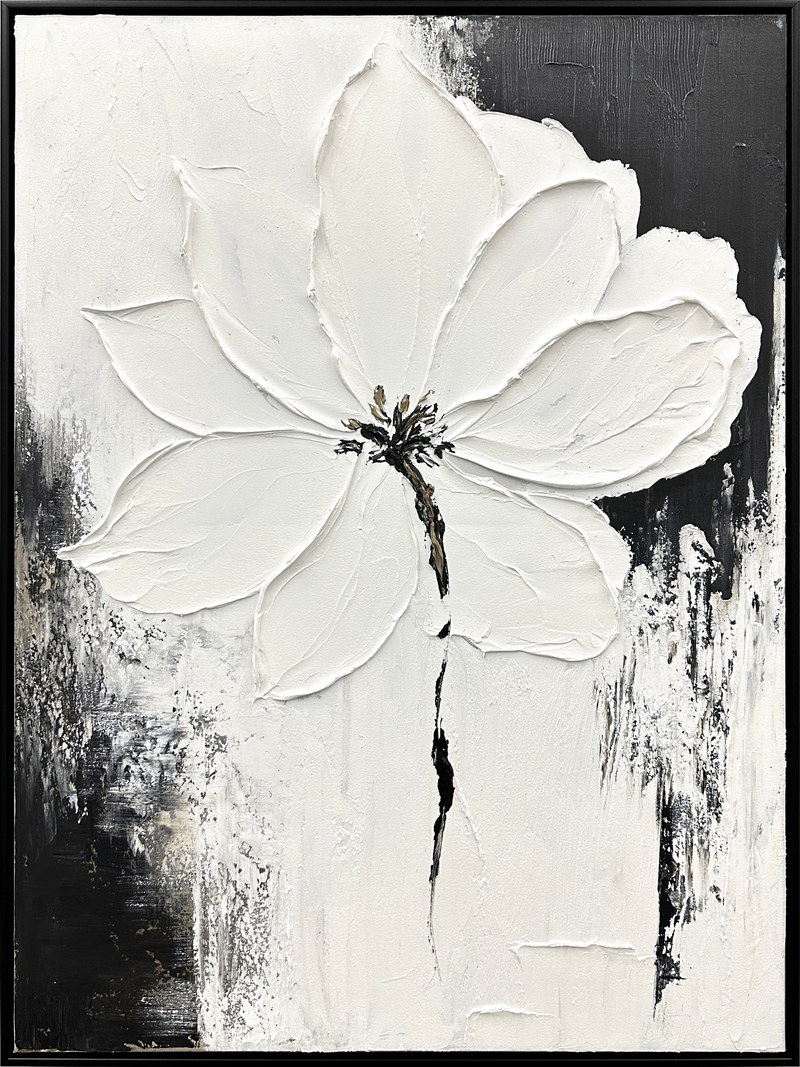 Ethereal Blossom II Hand-painted Canvas in Frame