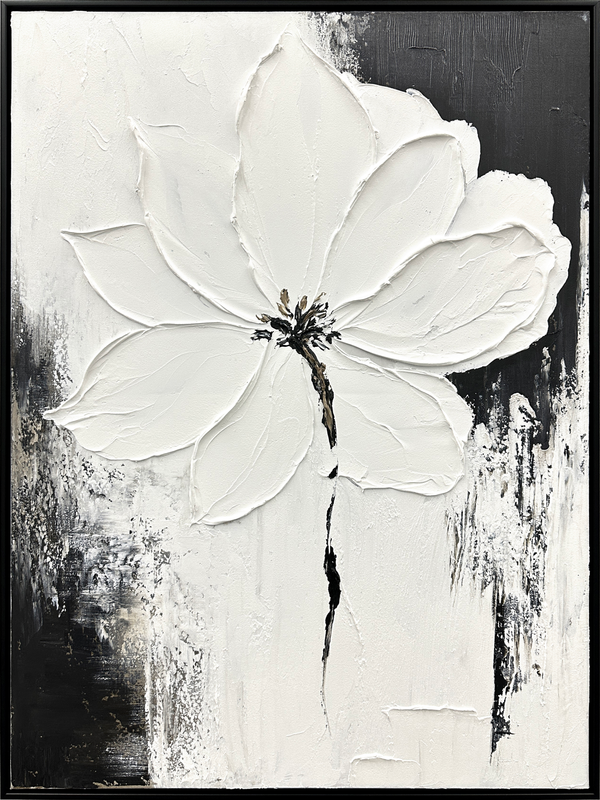 Ethereal Blossom II Hand-painted Canvas in Frame