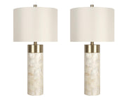 Luminous Shell Shell y Metal Lámpara de mesa (Case Pack 2)