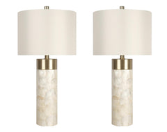 Luminous Shell Shell y Metal Lámpara de mesa (Case Pack 2)