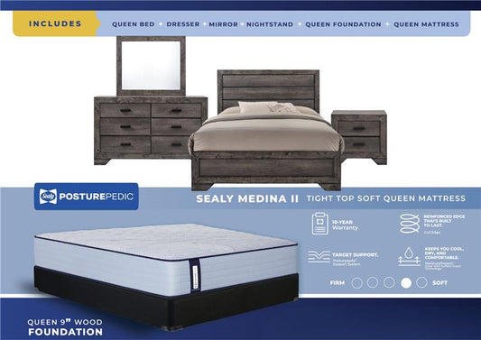 Nathan Queen Panel 6PC Bedroom Bundle