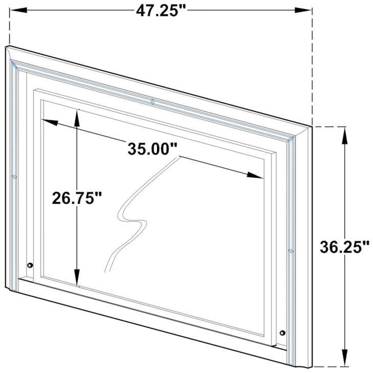 Veronica Dresser Mirror with LED Lighting