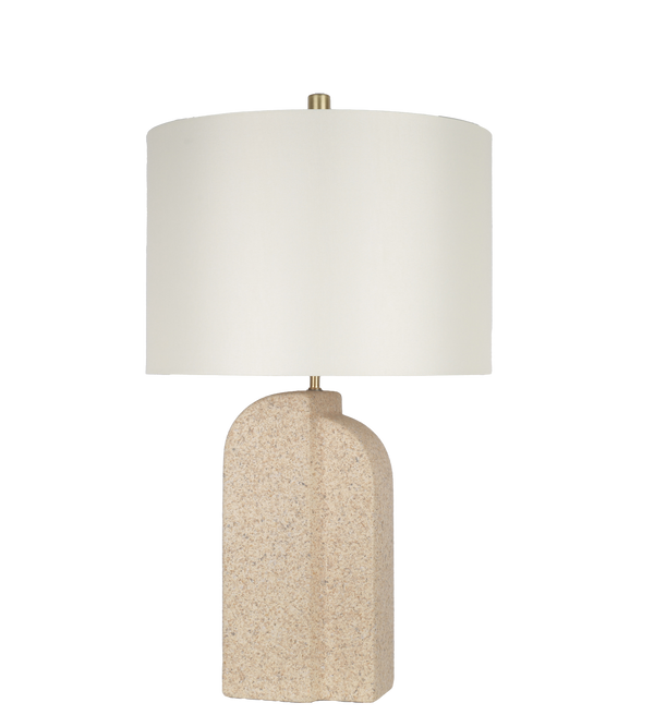 Sculpted Sandstone Ceramic Table Lamp (Case Pack 2)