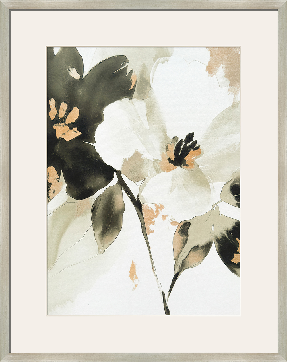 Whispering Petals II Framed Canvas Under Acrylic