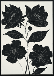 Nocturnal Blooms I Hand-painted Canvas in Frame