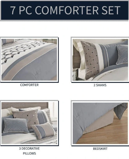 Bailey 7PC Queen Comforter Set