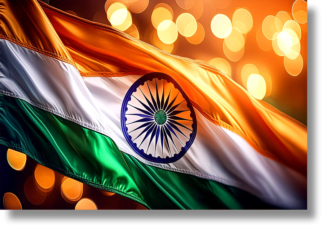 ''Indian Flag'' Tempered Glass