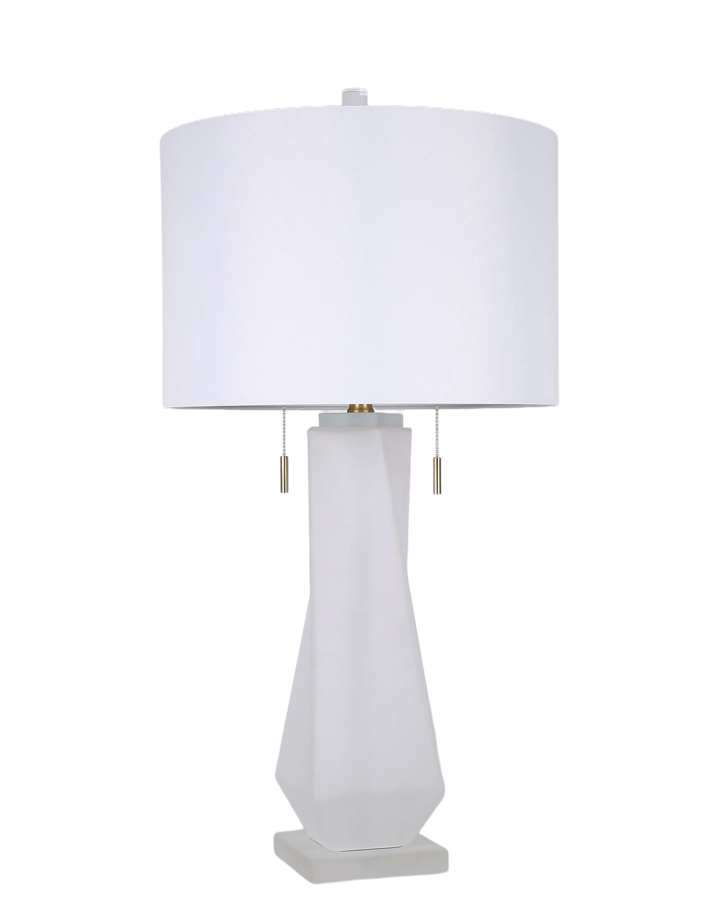 Faceted Frost Art Glass & Frosted Crystal Table Lamp (Case Pack 2)