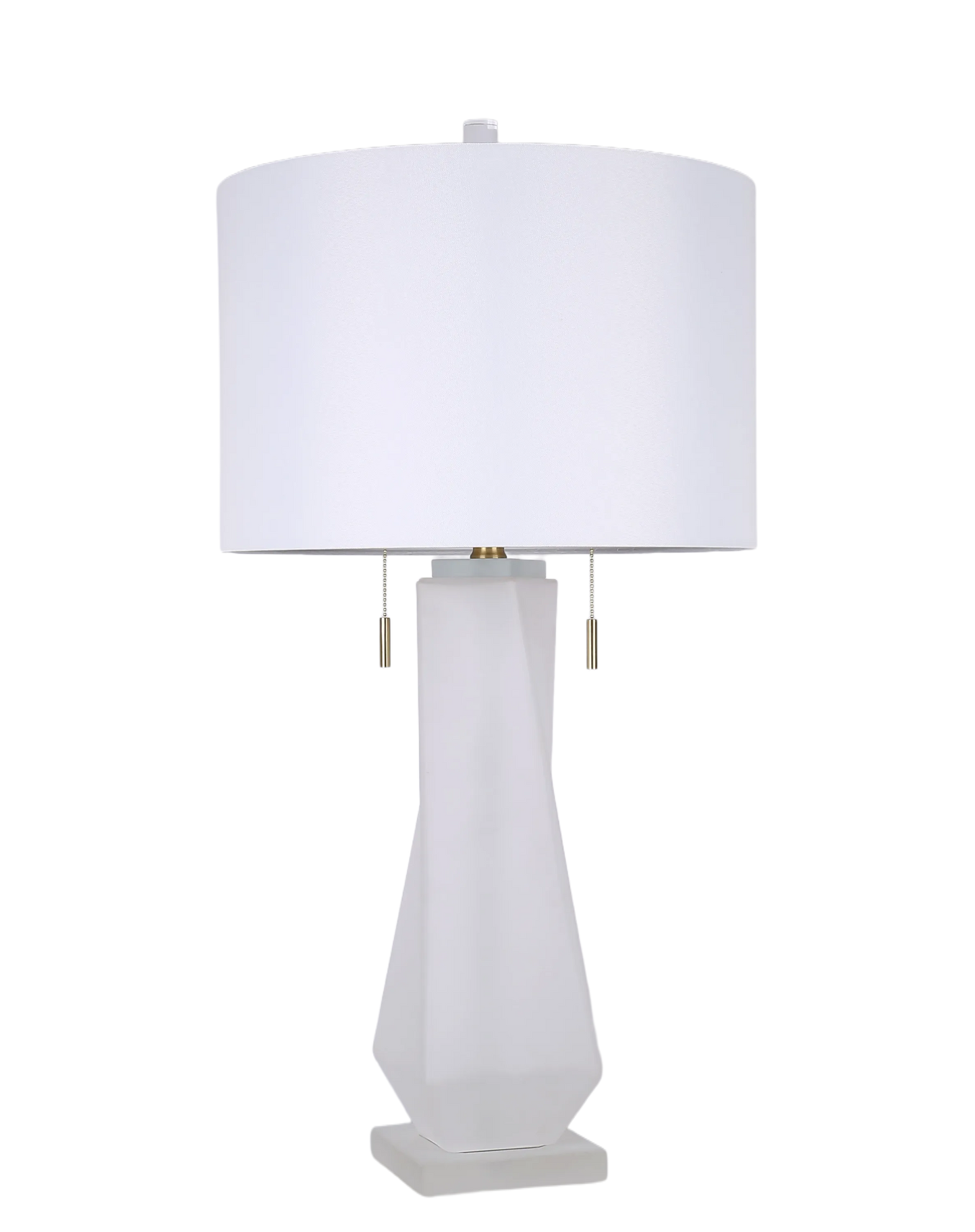 Faceted Frost Art Glass & Frosted Crystal Table Lamp (Case Pack 2)
