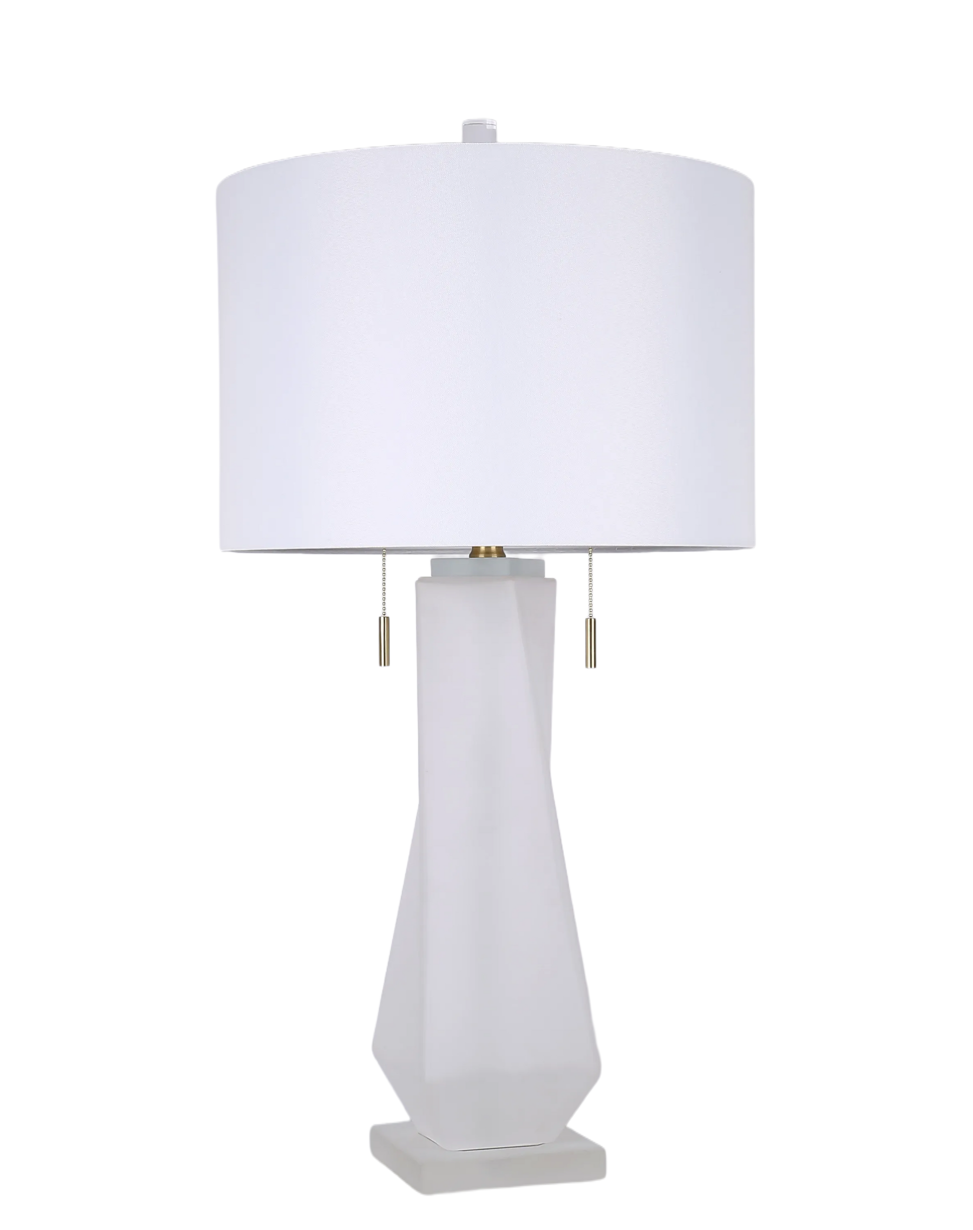 Faceted Frost Art Glass & Frosted Crystal Table Lamp (Case Pack 2)