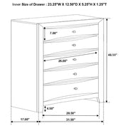 Coaster Briana Rectangular 5-drawer Chest Black Default Title