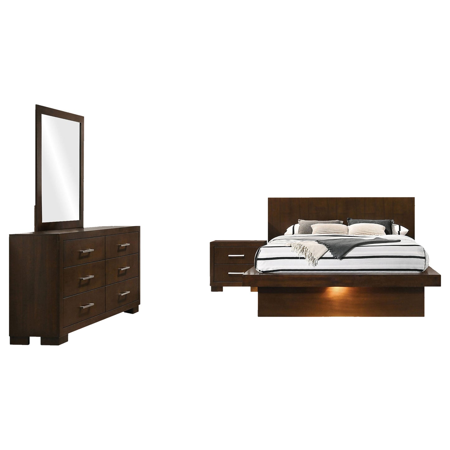 Conjunto de dormitorio Jessica Cappuccino