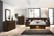 Estantería de almacenamiento con LED Jessica, color cama capuchino